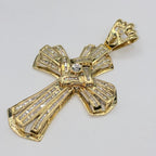 10K Gold Francis Cross Diamond Baguette Pendant - additional product view 4