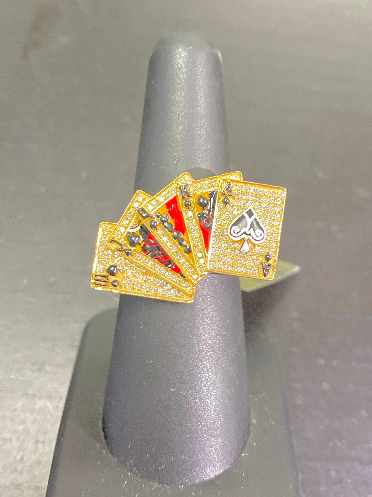 10K Gold Cards Diamond Ring - additional product view 2