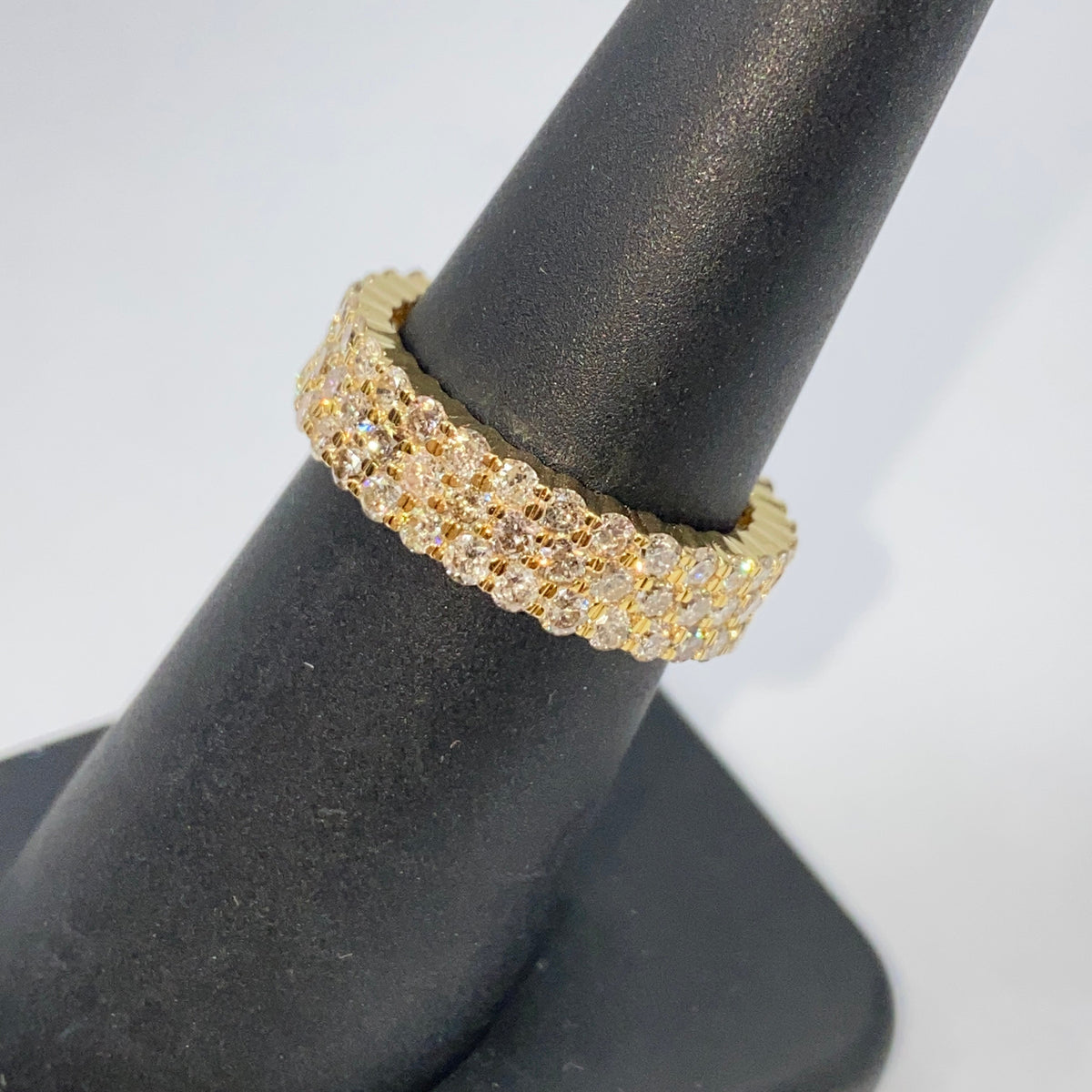 14K Gold Stacked Pave Infinity Diamond Ring Band - additional product view 7