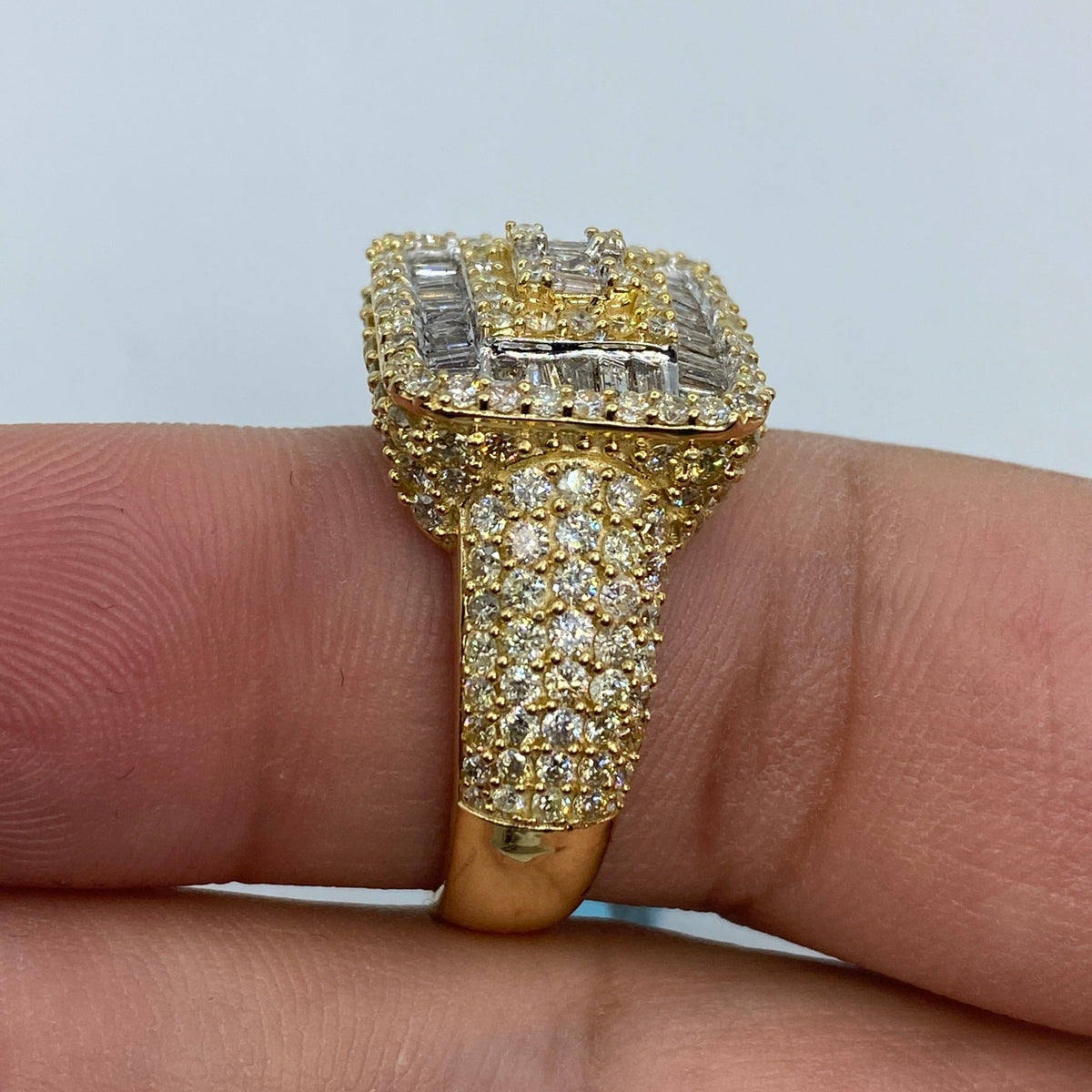 14K Gold Square Diamond Baguette Ring - additional product view 7