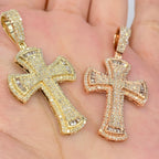 10K Gold Reed Cross Diamond Pendant - additional product view 6