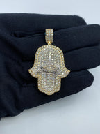 14K Gold Hamsa Diamond Pendant - additional product view 4