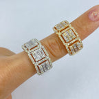 10K Gold Nobility Square Diamond Baguette Ring - additional product view 3