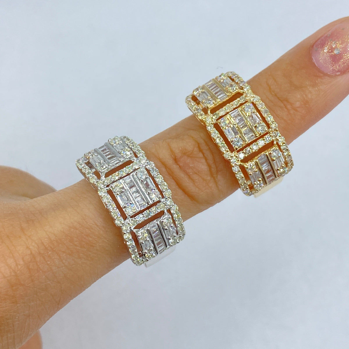 10K Gold Nobility Square Diamond Baguette Ring - additional product view 3