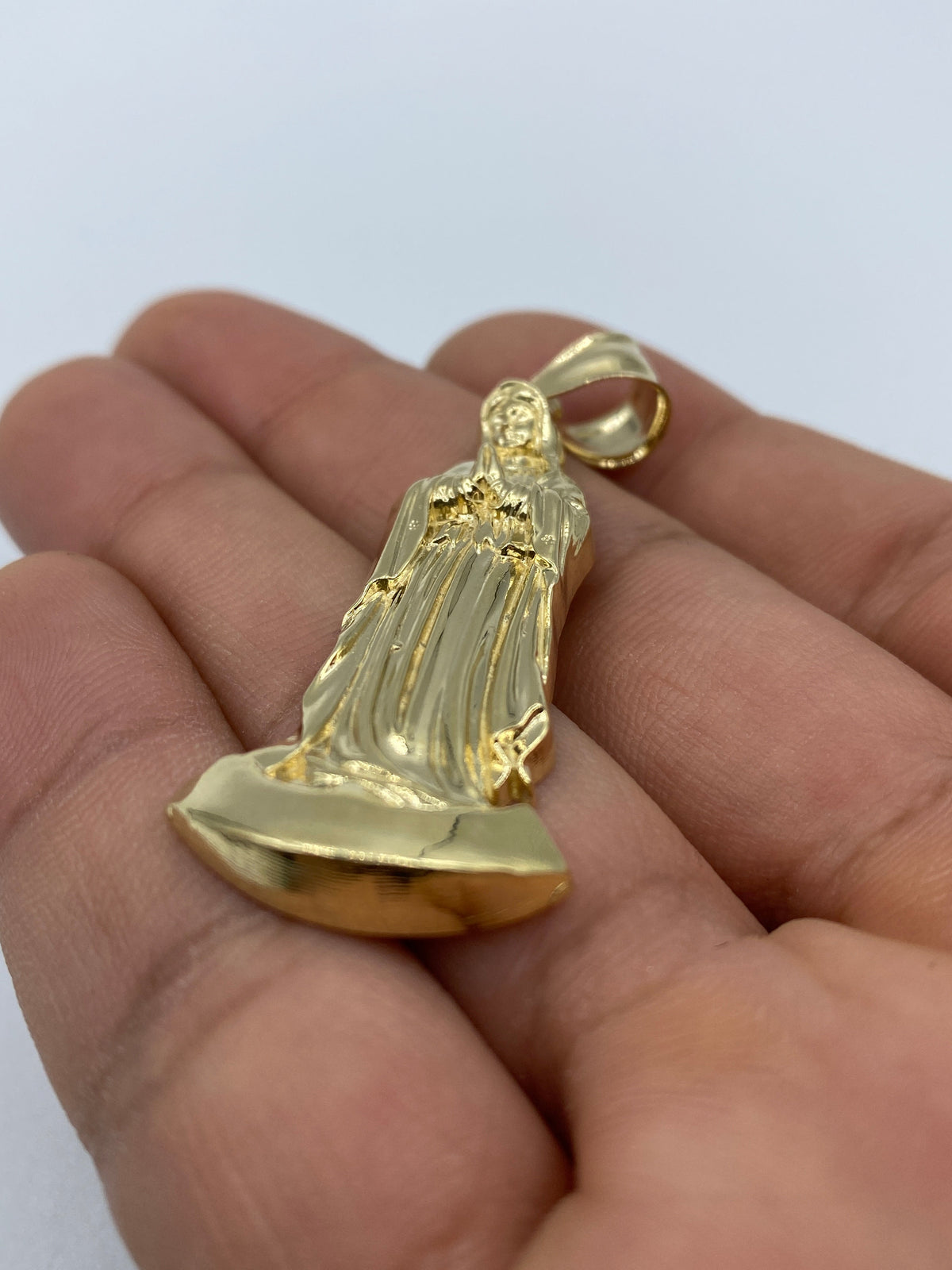 14K Gold Virgin Mary Pendant - additional product view 7