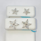 14K Gold Summer Flower Diamond Earrings - additional product view 8