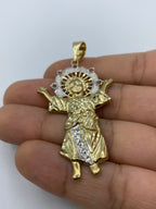 14K Gold Baby Jesus Pendant 2.5 in - additional product view 4
