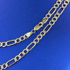 14K Gold 5.2mm Two-Tone Figaro Link Chain 18–20 in - additional product view 3