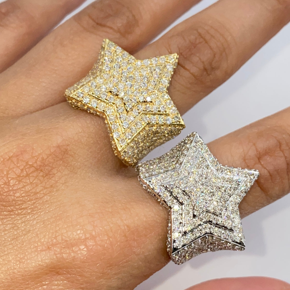 10K Gold/14K Halo Star Diamond Ring - additional product view 2