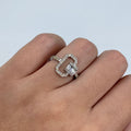 14K Gold Open Rectangle Diamond Baguette - main product photo