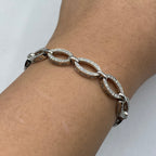 18K Gold Circle Link Diamond Bracelet - additional product view 5