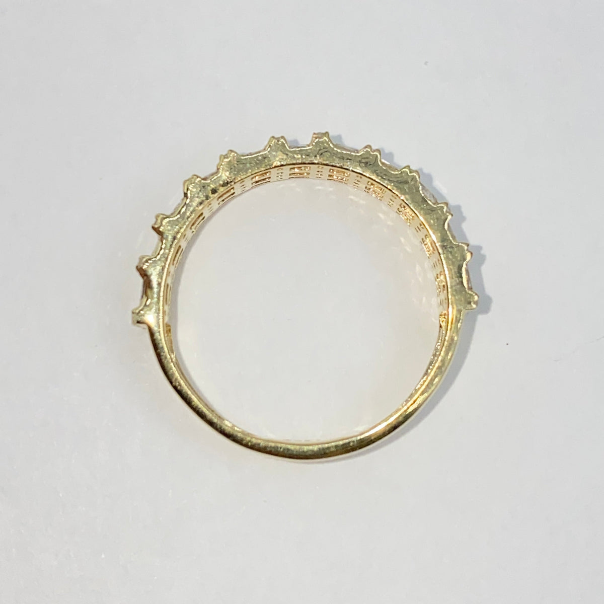 14K Gold 5.5mm Diamond Baguette Ring Band - additional product view 9