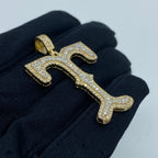 Initial T Old English Diamond Pendant - additional product view 3