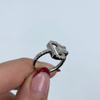 14K Gold Open Rectangle Diamond Baguette - additional product view 3