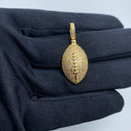 14K Gold Football Diamond Pendant - additional product view 2