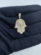 14K Gold Hamsa Diamond Pendant - additional product view 2