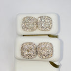 10K Gold 10mm Rounded Square Halo Diamond Ring - additional product view 7
