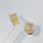 14K Gold Masterpiece Square Diamond Earrings - additional product view 4
