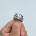 14K Gold Diamond Baguette Cut Tower Ring - additional product view 2