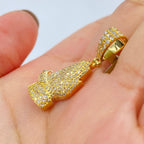 10K Gold Bless Up Praying Hands Diamond Pendant - additional product view 4