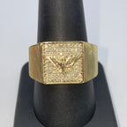10K Gold Freedom Eagle Bird Diamond Ring - additional product view 6