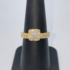 14K Gold Marilyn Square Halo Stack Diamond Engagement Ring - additional product view 5