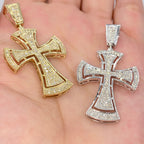 10K Gold Clarence Cross Diamond Pendant - additional product view 6