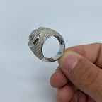 14K Gold Circle Dome Diamond Baguette Ring - additional product view 6