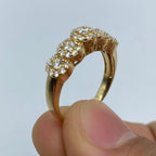 14K Gold Quintuple Flower Diamond Engagement Ring - additional product view 4