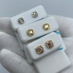 14K Gold Diana Circle Diamond Baguette Earrings - additional product view 2