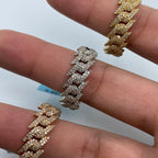 14K Gold 10mm Eternity Cuban Thorn Diamond Ring - additional product view 6