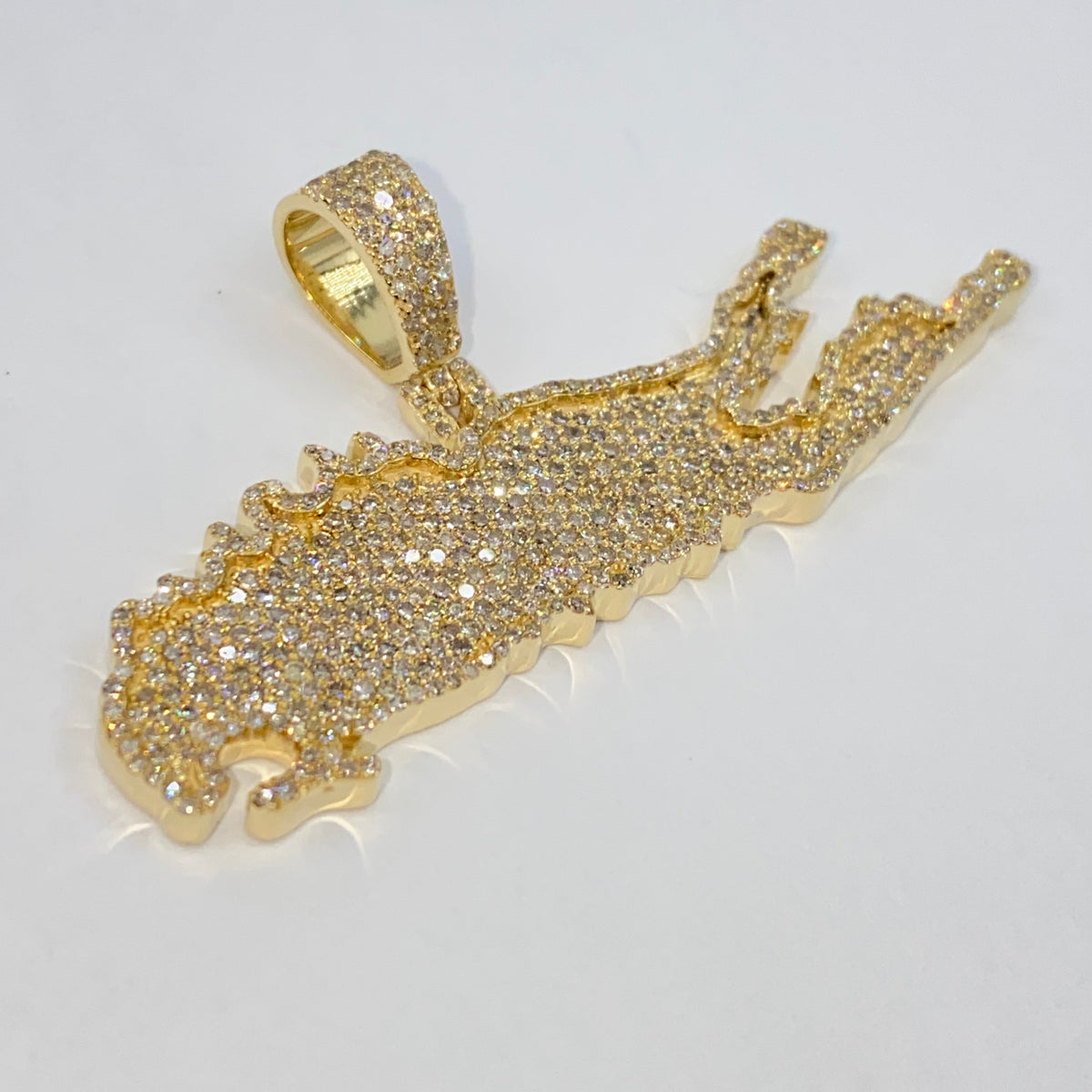 10K Gold Long Island Diamond Pendant - additional product view 5