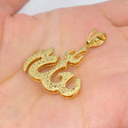 14K Gold Allah Diamond Pendant - additional product view 5
