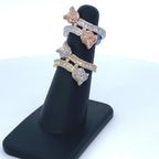 14K Gold Diamond Baguette Flower Ring - additional product view 3