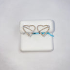 14K Gold Love Planet Heart Diamond Earrings - additional product view 5