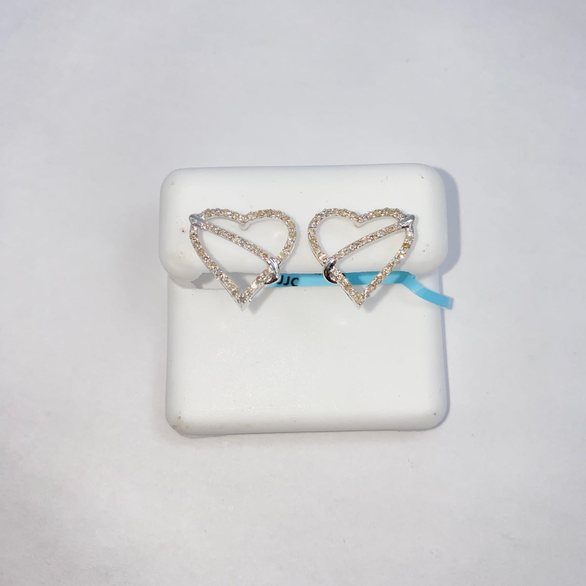 14K Gold Love Planet Heart Diamond Earrings - additional product view 5