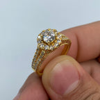 14K Gold Large Stone Diamond Engagement Ring - additional product view 2
