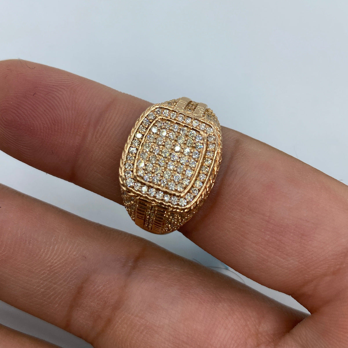 14K Gold London Square Diamond Ring - additional product view 3