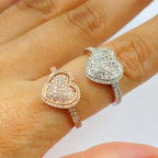 14K Gold Lace Heart Diamond Engagement Ring - additional product view 3