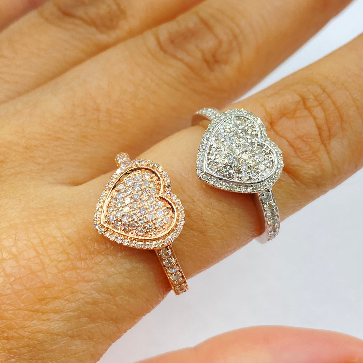 14K Gold Lace Heart Diamond Engagement Ring - additional product view 3