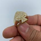 10K Gold Lucky Spade Diamond Ring - additional product view 3