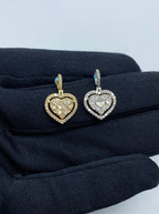 14K Gold Heart Diamond Baguette Gap Pendant - additional product view 2