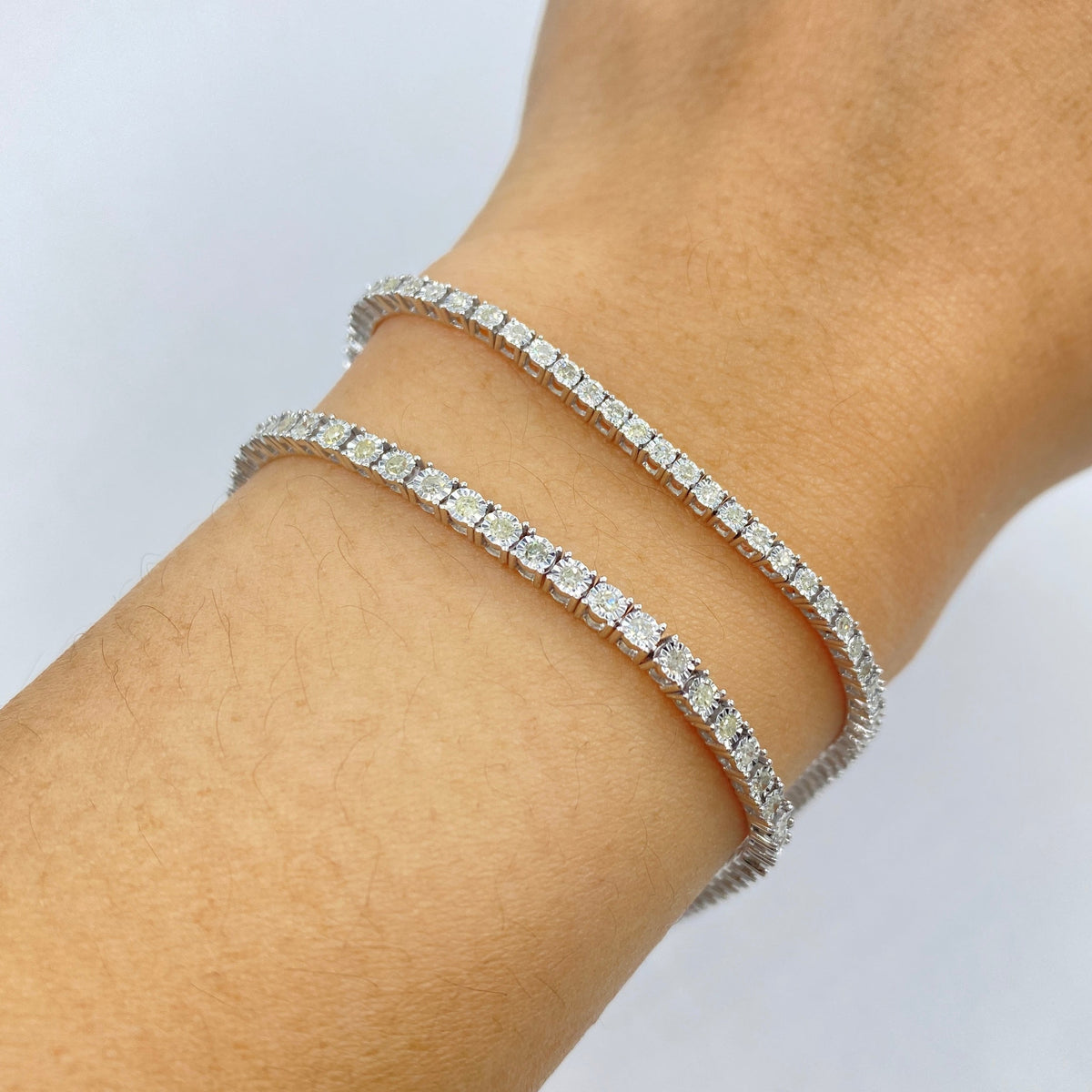 10K Gold Shine Diamond Tennis Bracelet 7 in - additional product view 2