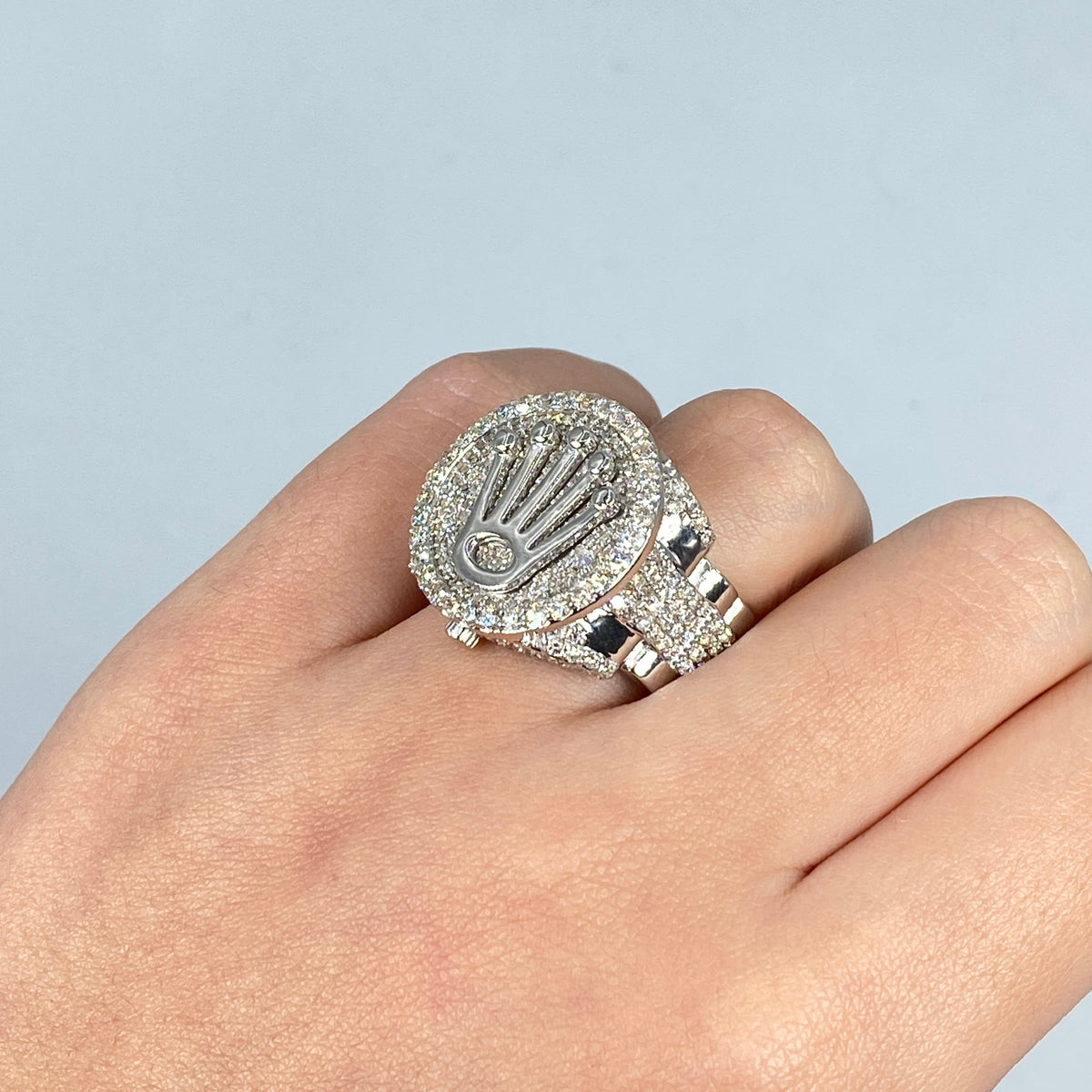 14K Gold Jumbo Crown Diamond Ring - additional product view 6