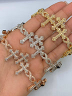 10K Gold Triple Infinity Cross Diamond Bracelet - additional product view 2