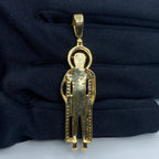 10K Gold Saint Lazarus Diamond Pendant 2.2 in - additional product view 4
