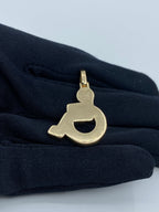 Disabled Wheelchair Handicap Diamond Pendant 1.3 Ct - additional product view 5
