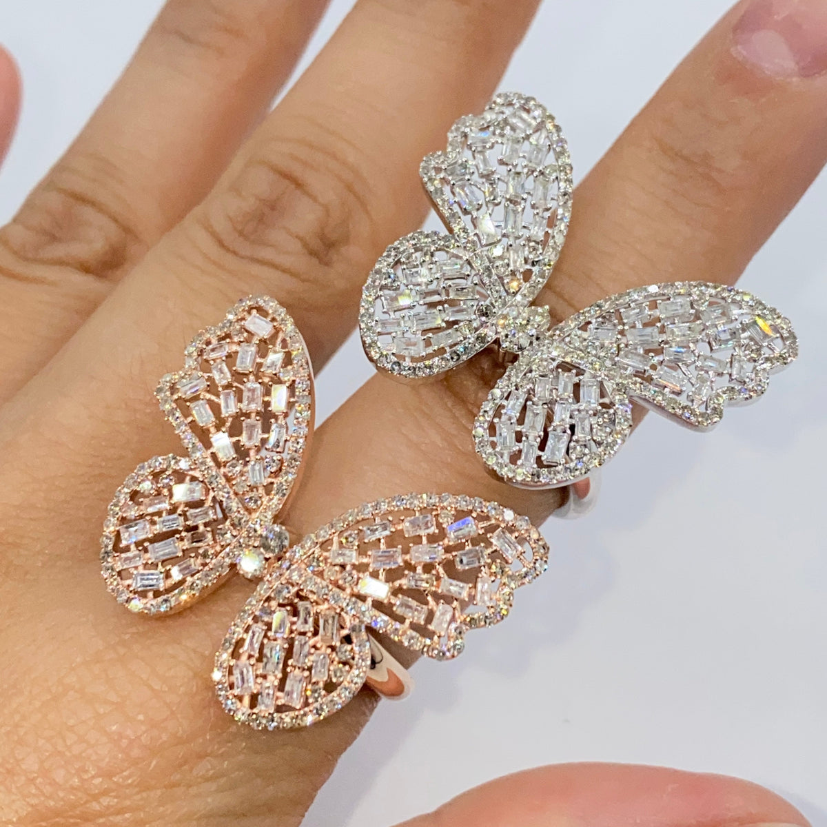 14K Gold Jumbo Butterfly Diamond Ring - additional product view 8