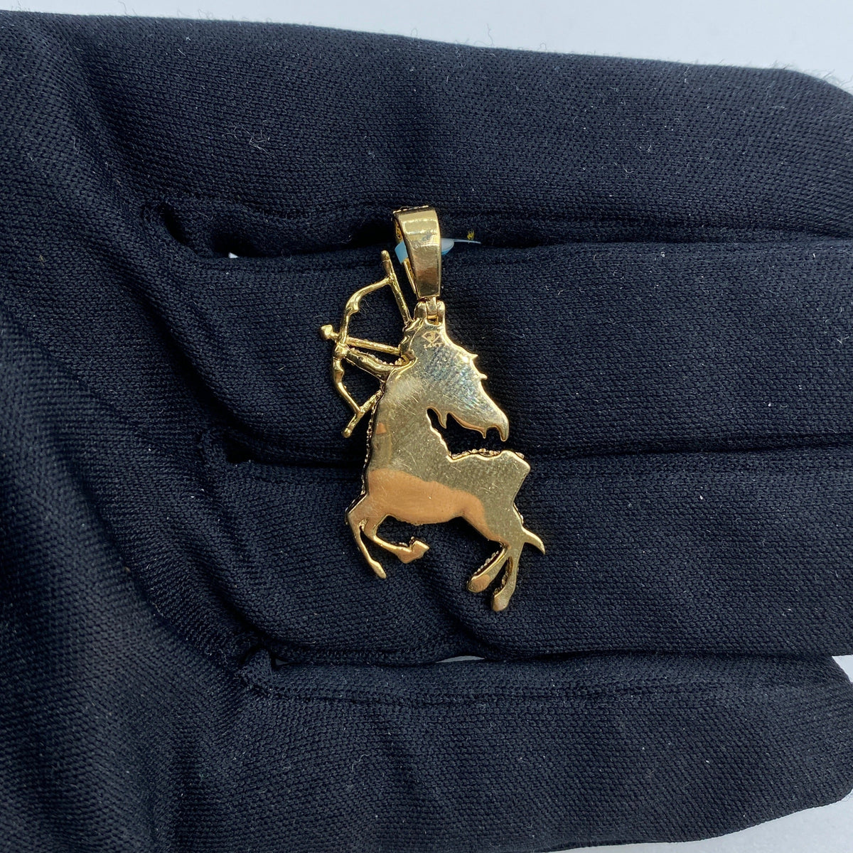 14K Gold Sagittarius Diamond Pendant 1.5 Ct - additional product view 5