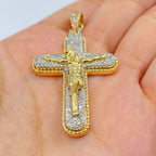 14K Gold Jesus Cross Diamond Pendant - additional product view 4